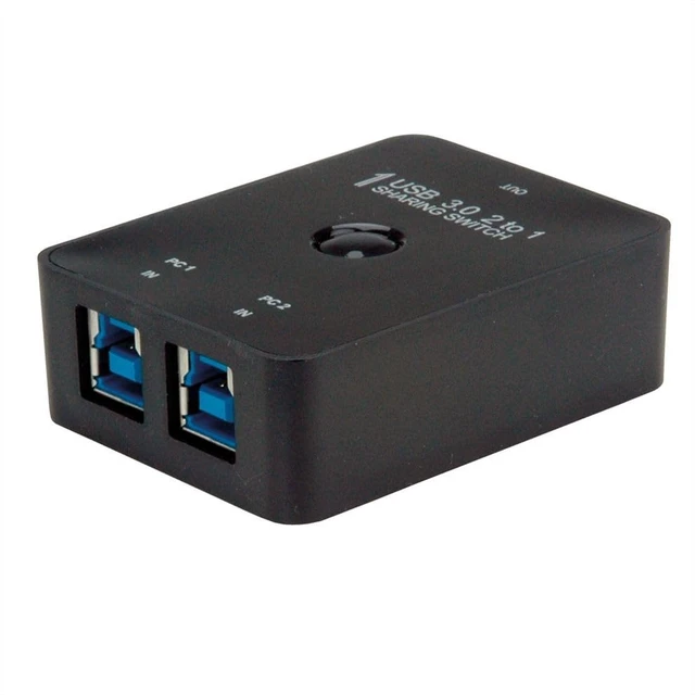 Alt view image 2 of 3 - Value Manual USB 3.2 Gen 1 Switch, 2 Ports, Manual USB Sharing Switch to Access One USB Device from Two Different Computers