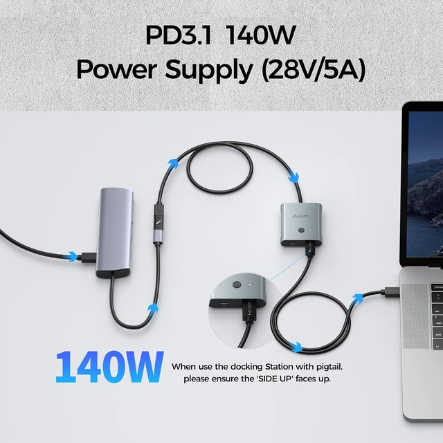 Alt view image 6 of 7 - Alxum 20Gbps USB C Switch 2 Computers for Laptops Tablets Phones,Aluminum