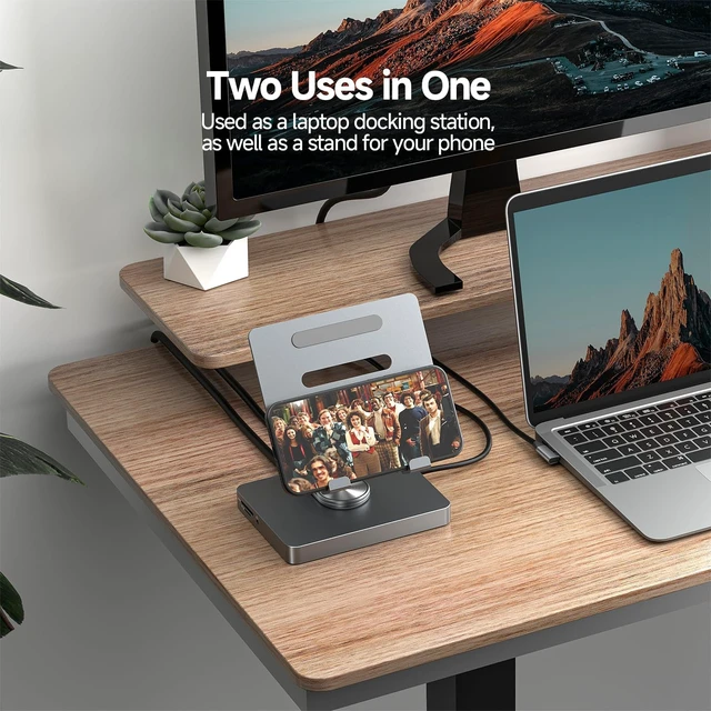 Alt view image 4 of 7 - NXPGKEA iPad Pro USB C Hub Stand,10 in 1 4K@60Hz Multiport Adapter for iPad