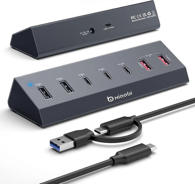 Main image of 7 in 1 USB C Hub with 10Gbps Data Transfer, PD 45W & QC 18W Fast Charging