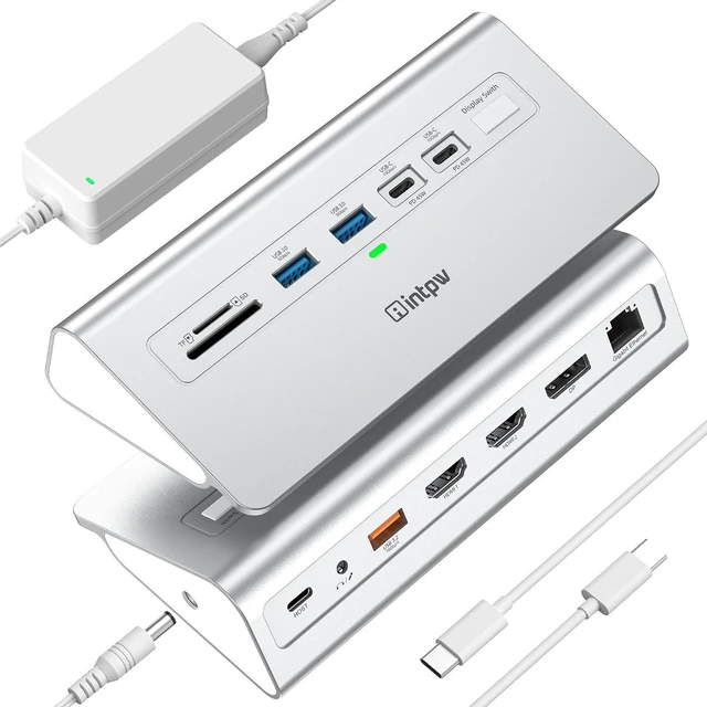 Main image of intpw Docking Station 3 Monitors, 13 in 1 USB C Docking Station