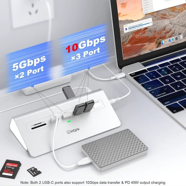 Alt view image 6 of 7 - intpw Docking Station 3 Monitors, 13 in 1 USB C Docking Station