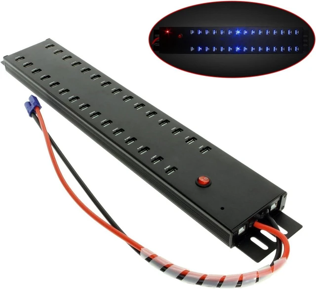 Alt view image 3 of 7 - UHPPOTE 5V 2.1A 30 Port USB 2.0 Hub Data Syncing with 5V/60A Power Supply