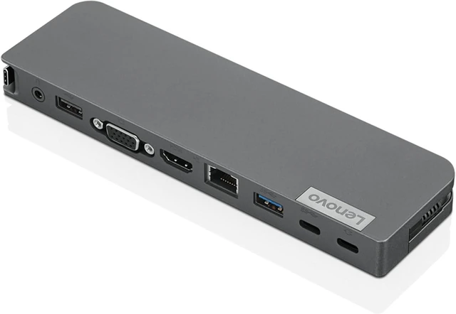 Main image of USB-C Mini Dock, 7-in-1 Portable Docking Station with HDMI, VGA, USB-C, USB 3.1, USB 2, 3.5mm Audio, Ethernet, 45W Charging, Compatible with ThinkPad, Yoga, Elitebook, Latitude Laptops, G0A70065US