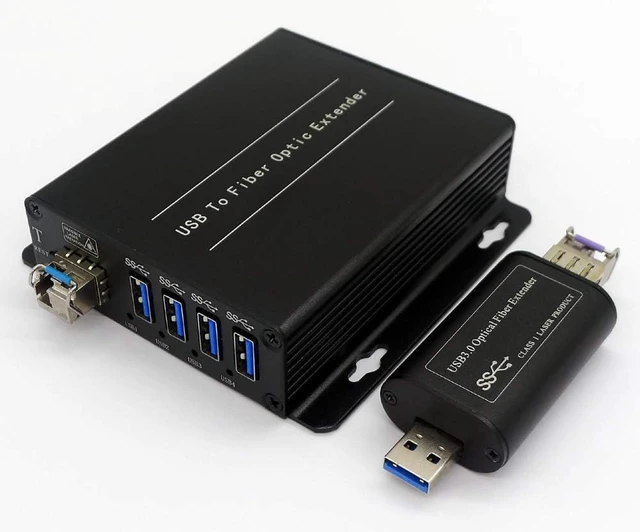 Alt view image 5 of 7 - USB 3.0 Hub Fiber Extender to 250 Meters, USB 3.0 Splitter 1 to 4 Ports Over 1 Fiber with 10 G SFP Module, Supports 5 Gbps Super-Speed, Supports Kinect Devices & Industrial Camera
