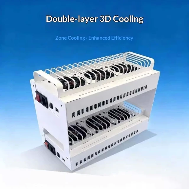 Alt view image 3 of 7 - 40 USB Ports Box Phone Farm USB Hub Android Control Box Charger Phone Click Bot