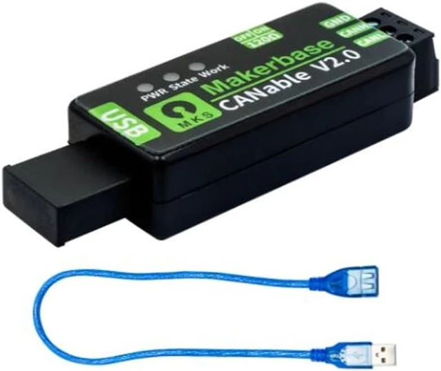 Alt view image 6 of 6 - CANable V2.0 S PRO USB to CAN Adapter Analyzer CANFD slcan SocketCAN Candlelight klippe with Cable(CANable V2.0 Pro S)