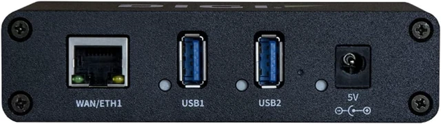 Alt view image 2 of 7 - AW02-G300 Digi AnywhereUSB 2 Plus 2 Port USB Over IP Remote USB 3.1 Hub with 2 Type A USB connectors Ethernet Modules