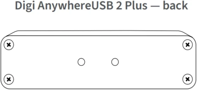 Alt view image 7 of 7 - AW02-G300 Digi AnywhereUSB 2 Plus 2 Port USB Over IP Remote USB 3.1 Hub with 2 Type A USB connectors Ethernet Modules