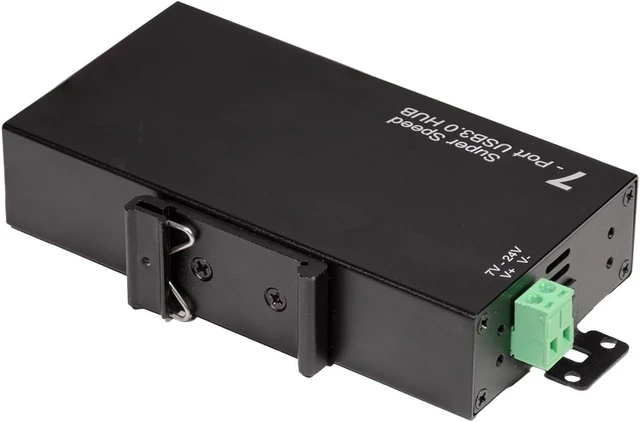 Alt view image 4 of 6 - LogiLink 7-Port USB 3.0 Hub with Power Supply, Industrial Design, 5 Gbps, 10 W, with Over Current, Overvoltage and Short Circuit Protection