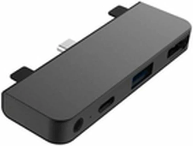 Alt view image 2 of 7 - Hyper - HyperDrive 4-in-1 USB C Hub for iPad Pro - 3.5mm Audio Jack, USB-C Power Delivery, USB-A 3.0, 4K30Hz HDMI - Space Gray
