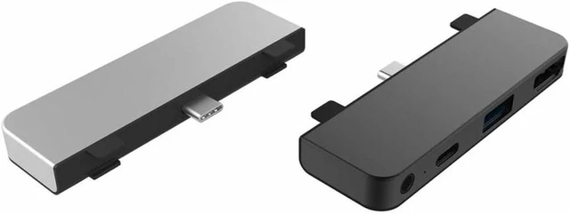 Alt view image 3 of 7 - Hyper - HyperDrive 4-in-1 USB C Hub for iPad Pro - 3.5mm Audio Jack, USB-C Power Delivery, USB-A 3.0, 4K30Hz HDMI - Space Gray