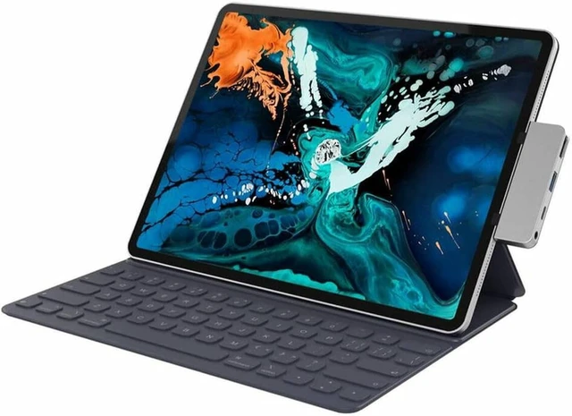 Alt view image 6 of 7 - Hyper - HyperDrive 4-in-1 USB C Hub for iPad Pro - 3.5mm Audio Jack, USB-C Power Delivery, USB-A 3.0, 4K30Hz HDMI - Space Gray