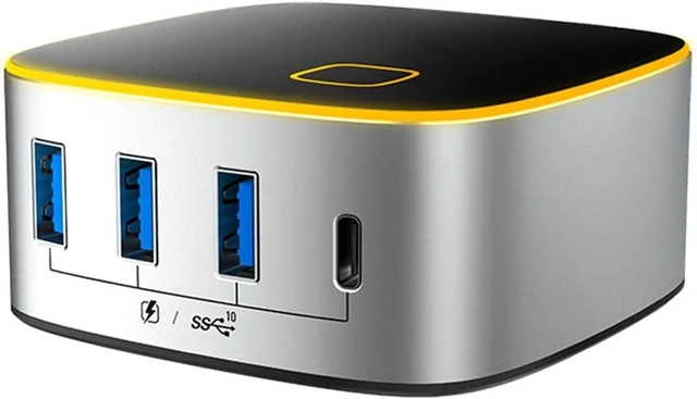 Alt view image 2 of 7 - Geometric Future USB HUB GF-NOAH USB-C to USB-C Cable & Key-A to USB-C Cable Included