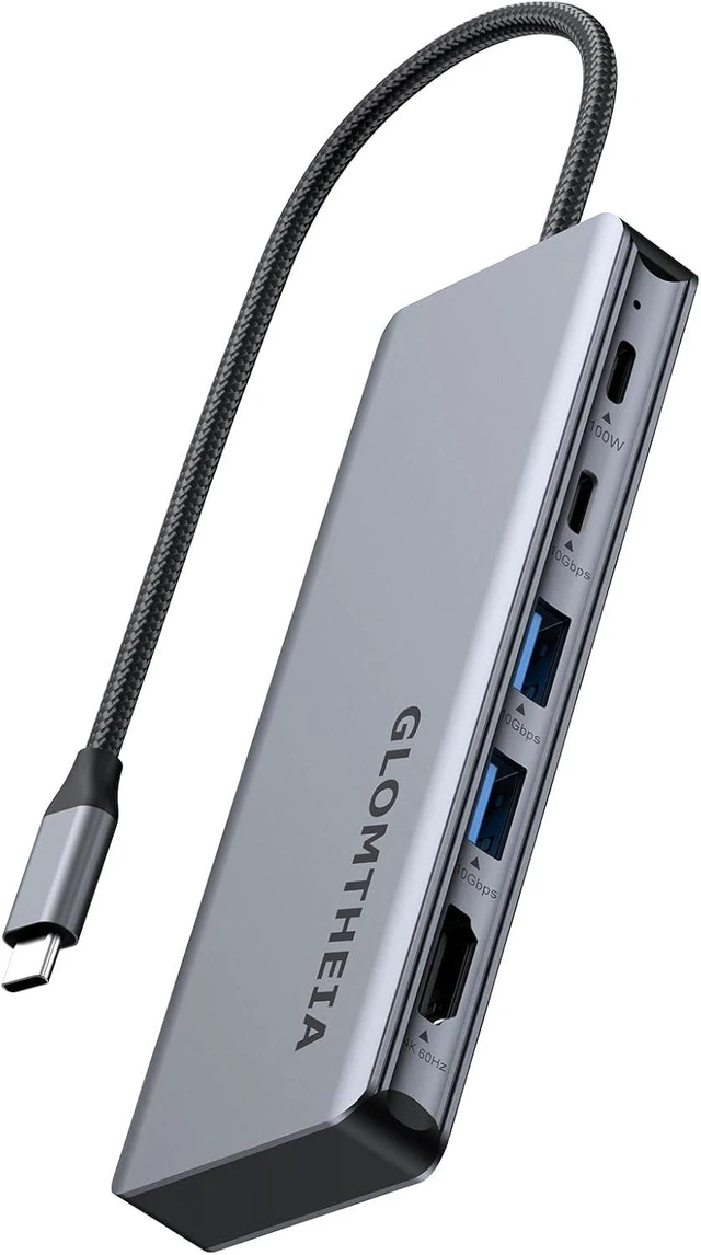Main image of USB C Hub for MacBook Air/Pro Mac mini Laptop, Multiport Adapter Dongle Dock Docking Station with M.2 NVMe SSD Enclosure, 4K60Hz HDMI, USB 3.2 Gen 2, 100W Pass-Through Charging