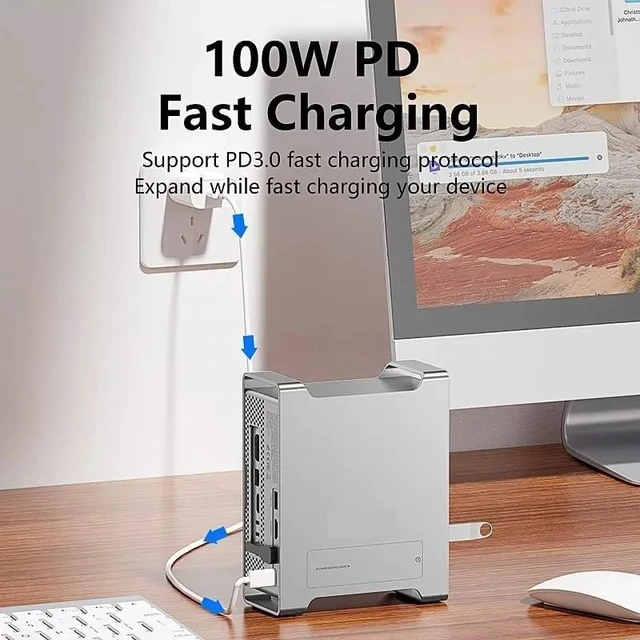 Alt view image 3 of 5 - M4 Bracket Hub USB Type-C 908/909 10gbps USB 3.2 2.0 SD TF M.2(MAC909)
