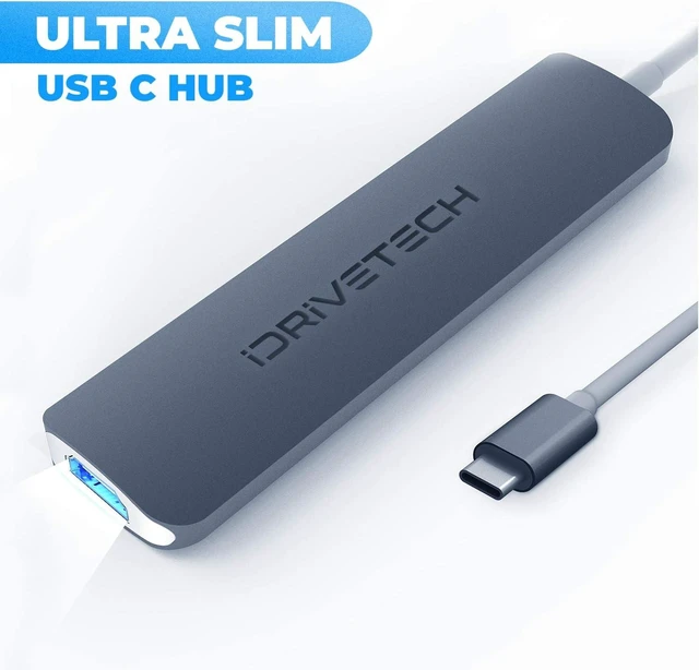 Alt view image 6 of 6 - USB C Hub Multiport Adapter - iDriveTech 6 in 1 Docking Station - 2X USB 3.0 Ports, HDMI USB C Adapter, SD/TF Card Reader, USB C Port - Compatible with MacBook and USB Type C Devices
