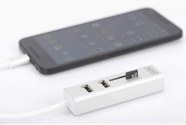 Alt view image 3 of 4 - DIGITUS USB Type-C Adapter Cable and HUB White White