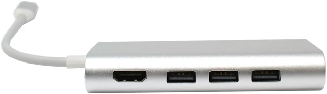 Alt view image 4 of 5 - USB-c Type C Hub Adapter 8in1 4k-hdmi-USB 3.0-rj45-card Reader Pd Data Sync