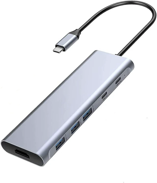 Main image of C Hub with 4K 100W PD USB-C,3 USB-A 5Gbps Data Port,TF/SD Card Reader(D)