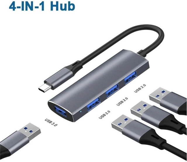Alt view image 2 of 6 - C Hub with 4K 100W PD USB-C,3 USB-A 5Gbps Data Port,TF/SD Card Reader(D)