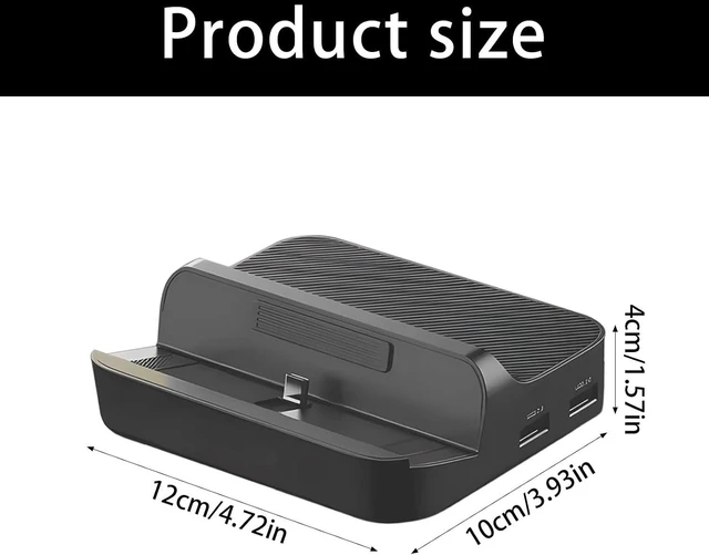 Alt view image 3 of 7 - Docking Station for Pocket 5 Game Consoles with 4K and Gigabit Ethernet Multifunctional Expansion Hub Dense Gaming Station