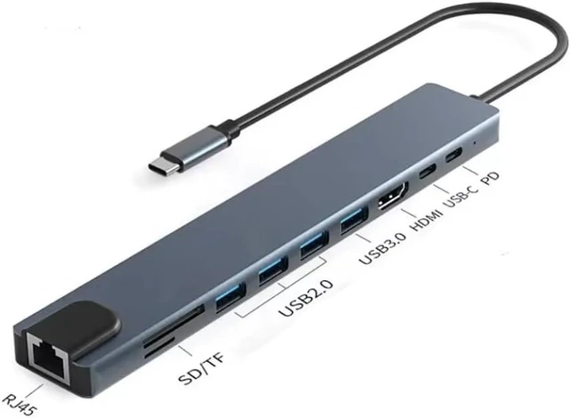 Alt view image 2 of 2 - 10 in 1 USB C Hub 4K30Hz Dock