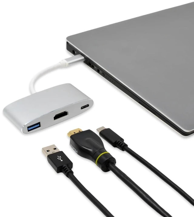 Main image of USB Type C Hub Adapter to Hdmi 4k/USB 3.0/USB C, 3.1 with Fast Charging Port