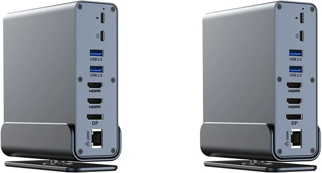 Main image of USB C Docking Station Triple Monitor USB3.0 Gray