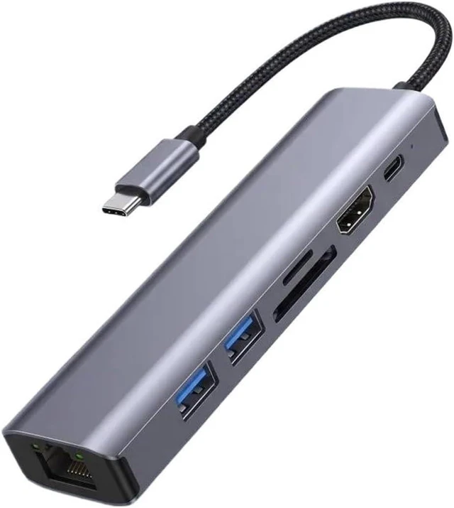Alt view image 3 of 3 - 7 in 1 Ty/pe C HUB USB