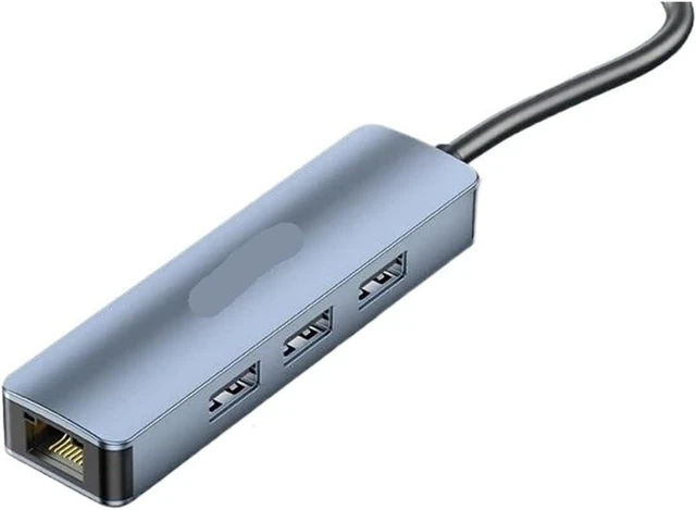Alt view image 3 of 3 - USB Ethernet Adapter 1000Mbps USB3.0 HUB RJ45 LAN
