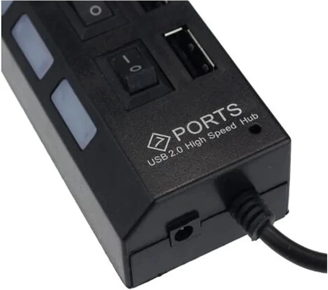 Alt view image 4 of 6 - USB Switch Extension 7 Ports USB HUB Power Adapter