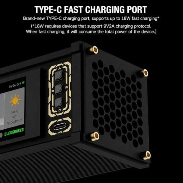 Alt view image 4 of 6 - USB Docking Station, 72w Modular USB Switch Hub, Retro Desktop Controller, with Screen Display, Share USB Devices, Custom Image, for Connecting Mice & USB Flash Drives