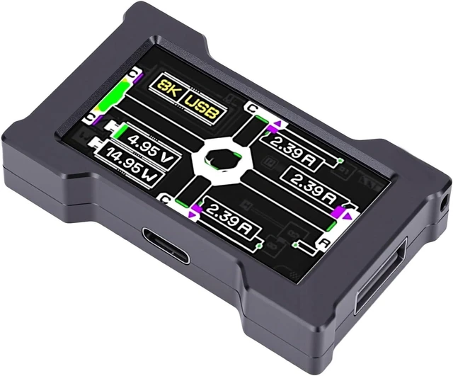 Alt view image 2 of 7 - Jiawu 8K USB C Hub Docking Station with Color Display and Power for (Black)