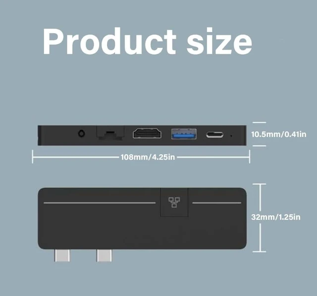Alt view image 4 of 6 - USB C Expansion Hubs for Pro9/8/X with 4K USB3.0 Slots Simultaneous Monitor Output Power