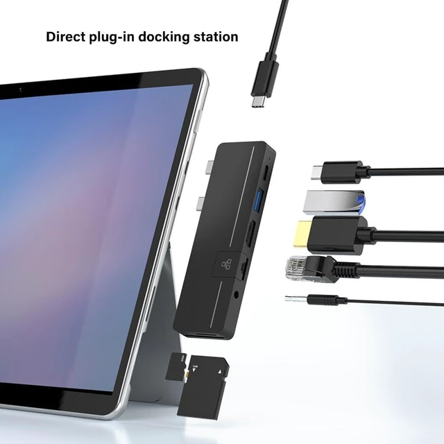 Alt view image 5 of 6 - USB C Expansion Hubs for Pro9/8/X with 4K USB3.0 Slots Simultaneous Monitor Output Power