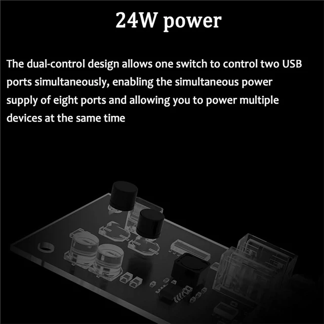 Alt view image 2 of 7 - 8 Port USB Docking Station for Desktop, Retro Style Hub with Multiple Ports, Computer Accessories for Enhanced Connectivity