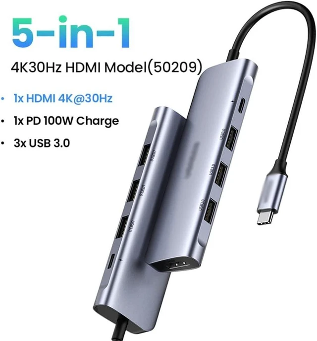 Alt view image 2 of 5 - C HUB Type C to Multi 3.0 HUB Adapter Dock USB-C 3.1 Splitter Port Type C HUB(D)
