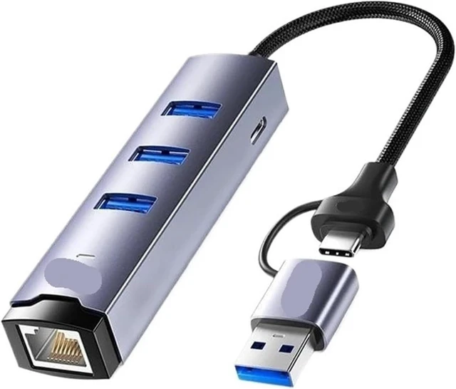Alt view image 2 of 3 - USB C HUB Docking Station A Ty/pe to RJ45