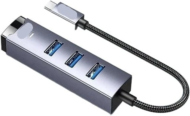 Alt view image 3 of 3 - USB C HUB Docking Station A Ty/pe to RJ45