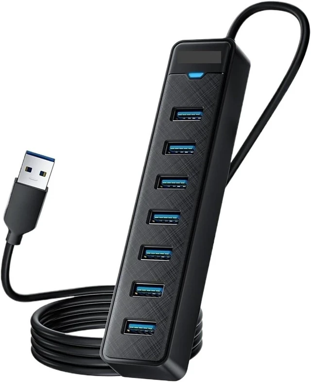 Alt view image 2 of 3 - USB 3.0 HUB 5Gbps Dock Station 7 Port Ty/pe C Splittter Multi Socket(USB C 0.5M)