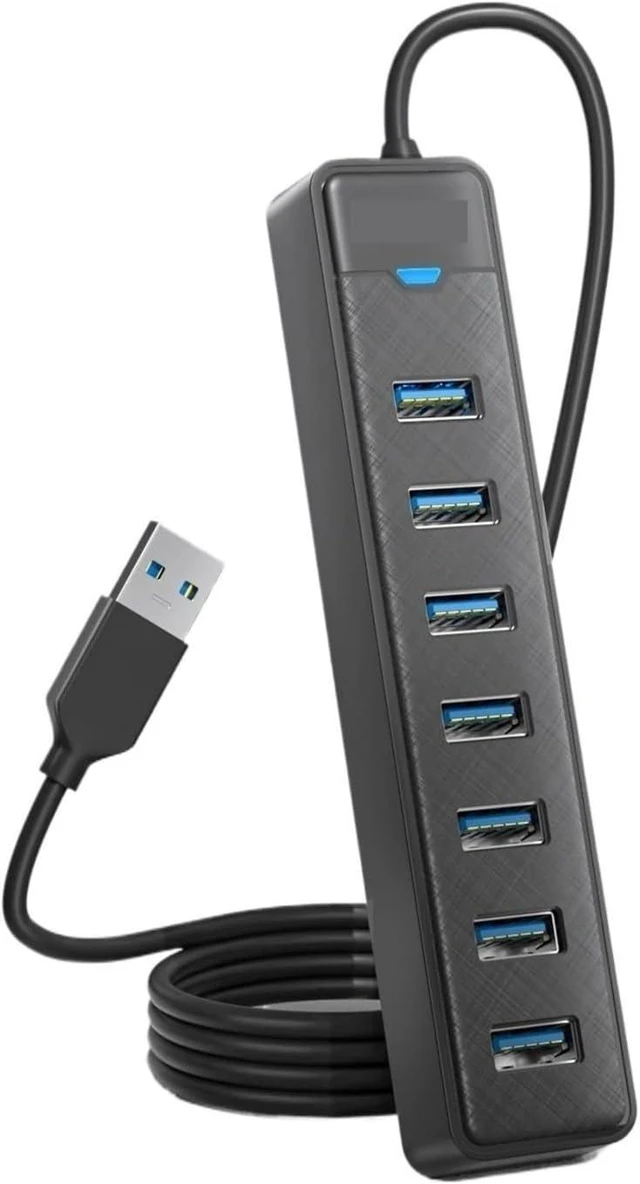 Alt view image 3 of 3 - USB 3.0 HUB 5Gbps Dock Station 7 Port Ty/pe C Splittter Multi Socket(USB C 0.5M)
