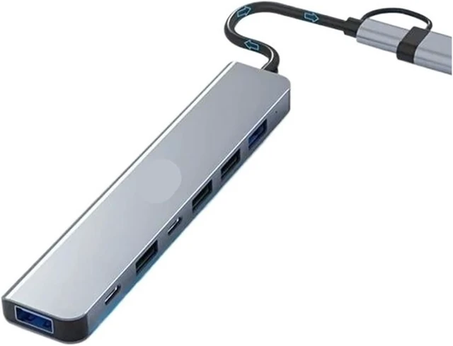 Alt view image 2 of 3 - Ty/pe-C/USB Hub to USB 3.0 Splitter, High Speed 7 Port