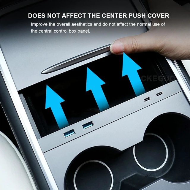 Alt view image 4 of 7 - 27W USB HUB Fit for Y Shunt HUB Intelligent Docking Station Car Adapter Powered Splitter Extension