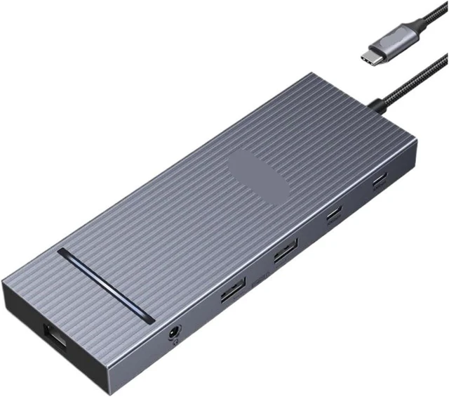 Alt view image 2 of 3 - USB HUB 4K120Hz DP Ty/pe-C to 4K60Hz 2xHDMI