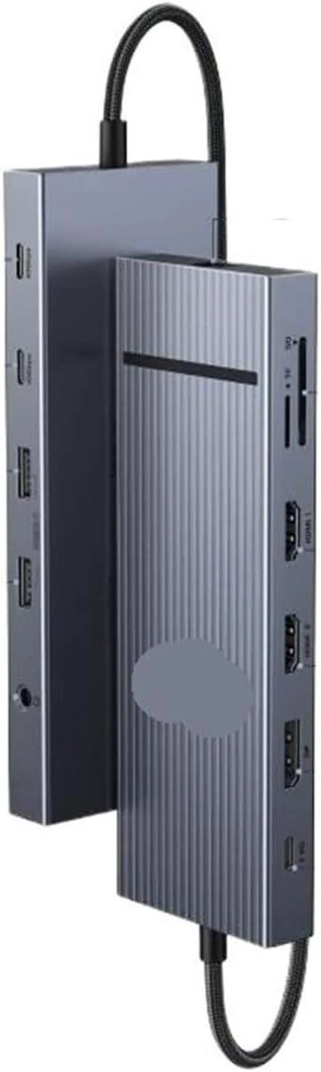 Alt view image 3 of 3 - USB HUB 4K120Hz DP Ty/pe-C to 4K60Hz 2xHDMI