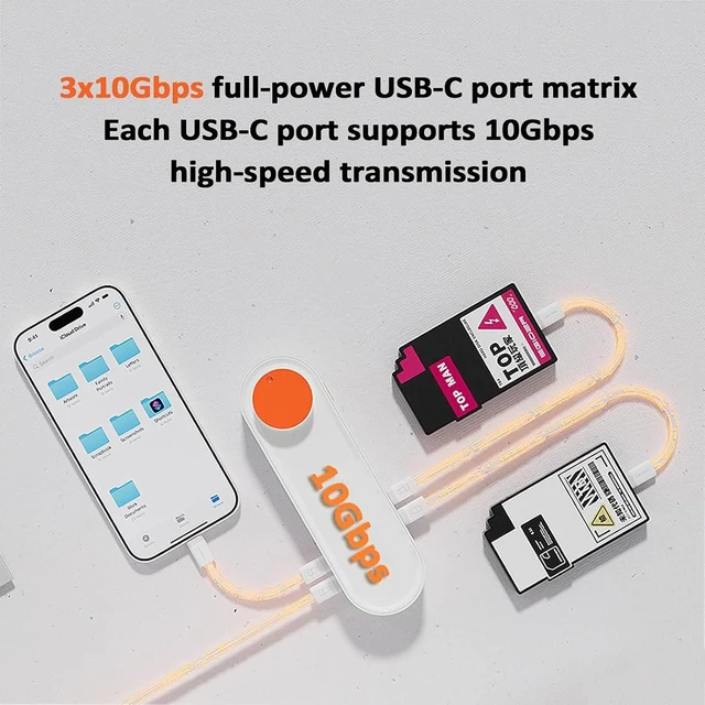 Alt view image 4 of 7 - 12-in-1 Knob Docking Station, USB C Hub Multiport Adapter, USB c hub