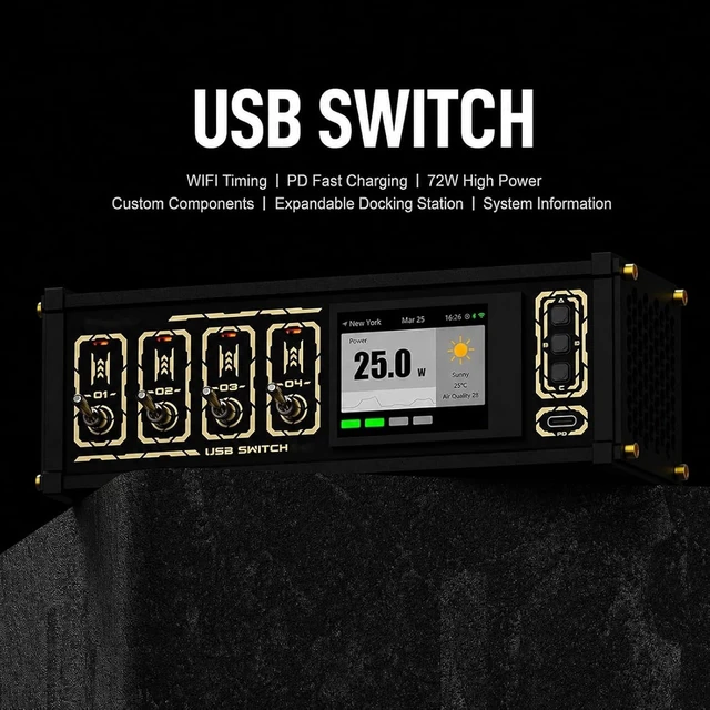 Alt view image 2 of 7 - 8-Port USB Docking Station, 72w Desktop USB Power Hub