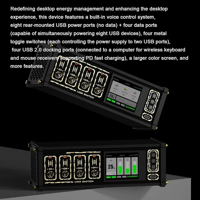 Alt view image 4 of 7 - 8-Port USB Docking Station, 72w Desktop USB Power Hub