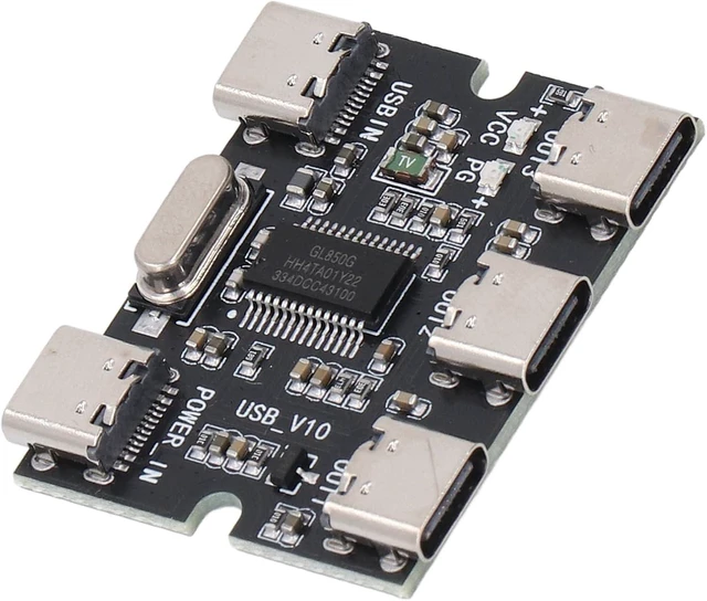 Alt view image 7 of 7 - USB 2.0 Hub Expansion Module, 1 in 3 Out Type C Interface, GL850G